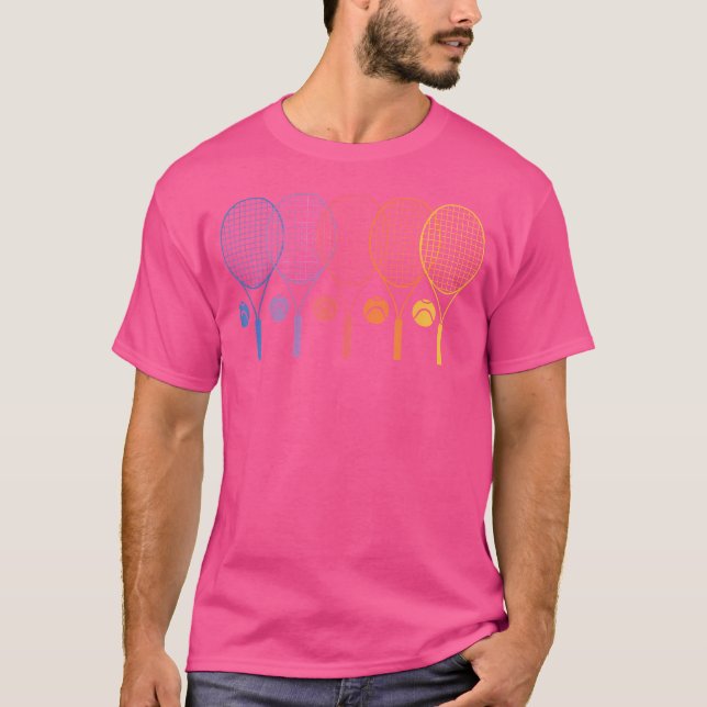 Camiseta Bolhas de tênis Ball Silhouette Engraçadas (Frente)