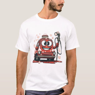 Camiseta Bolhas e Brilho: Tema de Lavagem de Carros