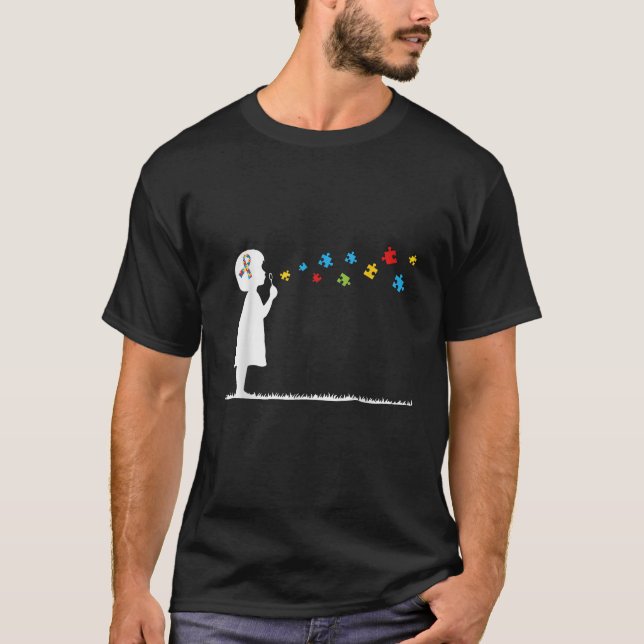 Camiseta Bolhas Explosivas Autismo Sensibilização Jovens Cr (Frente)