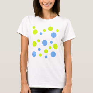 Camiseta Bolhas Felizes Funky Amarelo Azul