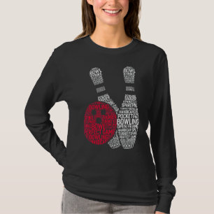 Camiseta Boliche alfabética fonética na Boliche de nuvem de