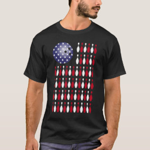 Camiseta Boliche American Flag Bowler America Boliches