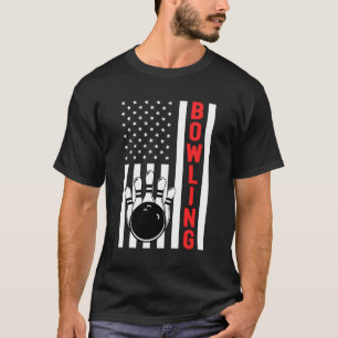 Camiseta Boliche American Flag Patriotic Bowler Boliche Bal