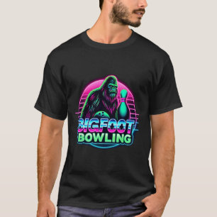 Camiseta Boliche Bigfoot Engraçado Sasquatch Bowler Beco Pi