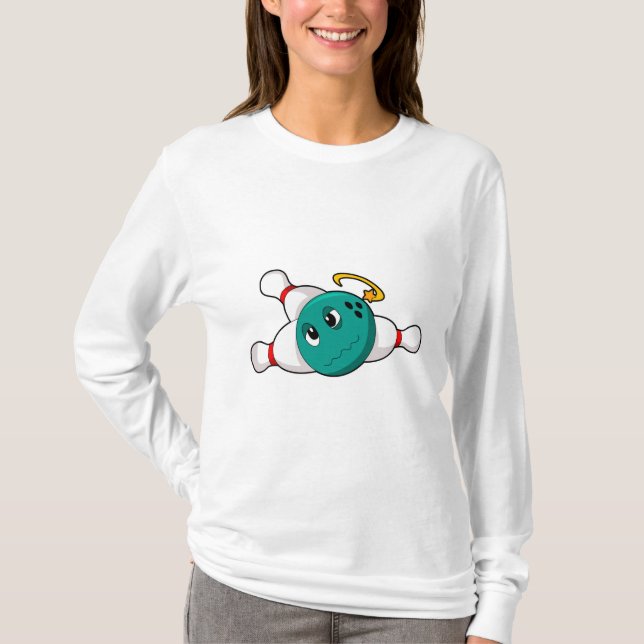 Camiseta Boliche Bola de boliche Pino de boliche (Frente)