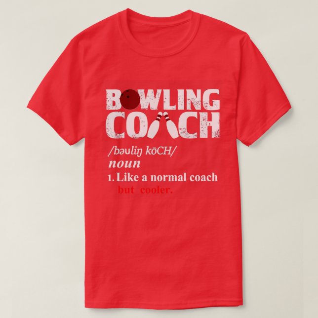Camiseta Boliche boliche Coach Bowlings boliche T (Frente do Design)