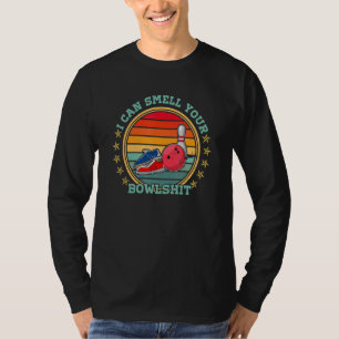 Camiseta Boliche boliche pinos jogadores de boliche dizendo