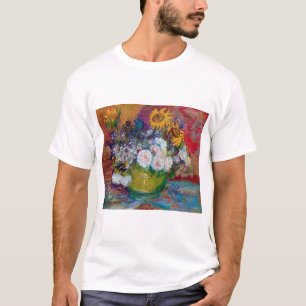 Camiseta Boliche com Flores, Van Gogh