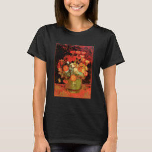 Camiseta Boliche com Zinnias por Vincent van Gogh,