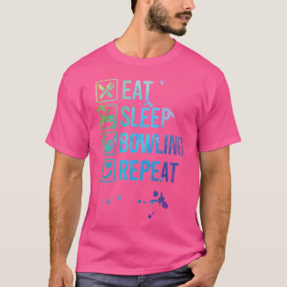Camiseta Boliche Comer Dormir Repetir Aquarela