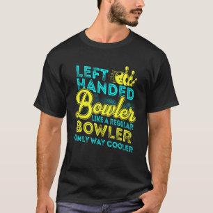 Camiseta Boliche da Equipe de Bowler da Esquerda Homens Mul
