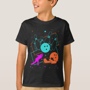 Camiseta boliche da Equipe de Bowler do Estilo Retroativo d