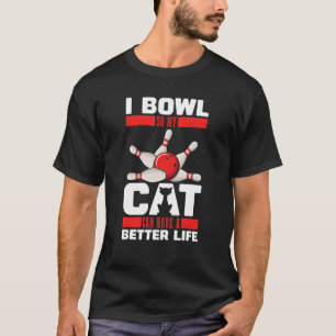 Camiseta Boliche da Liga de Beco de Gato de Bowler