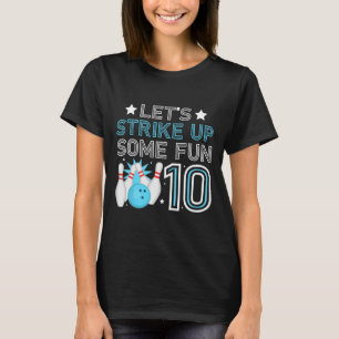 Camiseta Boliche de 10 Festas de aniversário de 10 anos