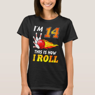 Camiseta Boliche De Aniversário De 14 É Assim Que Eu Rolo 1