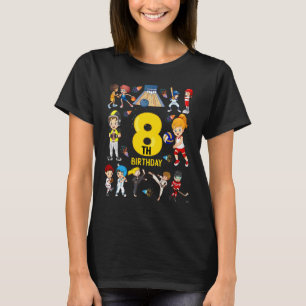 Camiseta Boliche de basquetebol 8 anos 8 anos 8 anos Aniver