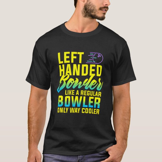 Camiseta Boliche de mão esquerda Bowler esquerda (Frente)