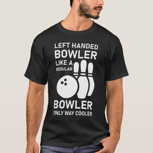Camiseta Boliche De Mão Esquerda Como Um Bicicleta Normal S (Frente)