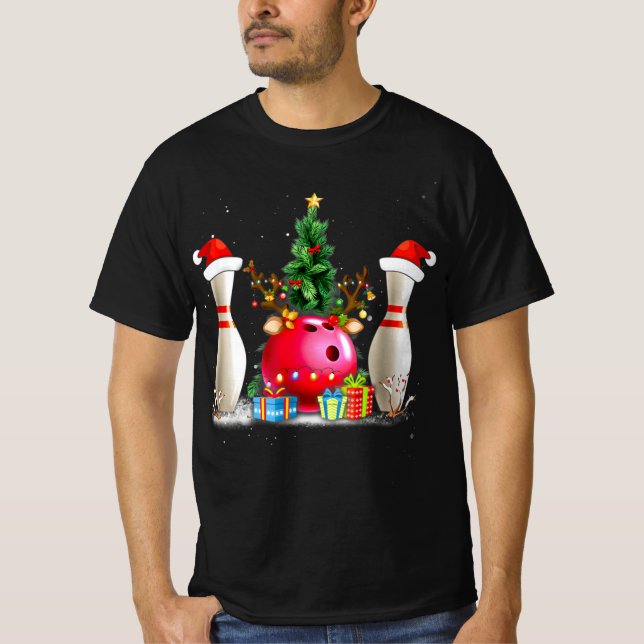 Camiseta Boliche de Natal Santa Hat Boliche Xmas (Frente)