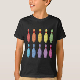 Camiseta Boliche de pintura no anos 80 Arco-Íris Pop Retro