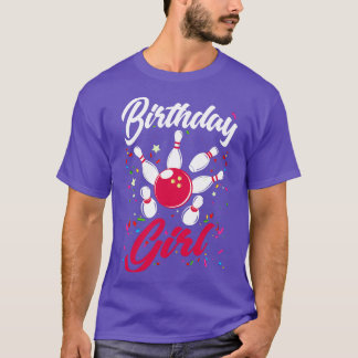 Camiseta Boliche de Raparigas de Aniversário