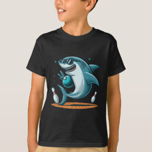 Camiseta Boliche De Tubarão Gráfico, Boliche Funny B, Desig