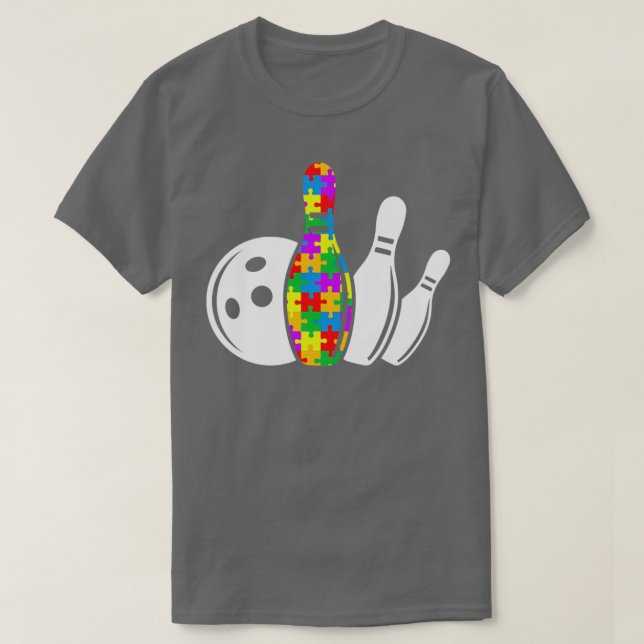 Camiseta Boliche Diferente Mo Quebra-cabeça de Consciencial (Frente do Design)