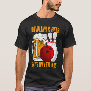 Camiseta Boliche E Cerveja Por Isso Estou Aqui Boliche De B