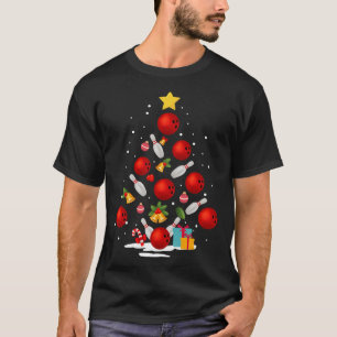 Camiseta Boliche Engraçada, Árvore De Natal Luz Xmas Oferec