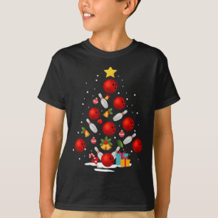 Camiseta Boliche Engraçada, Árvore De Natal Luz Xmas Oferec