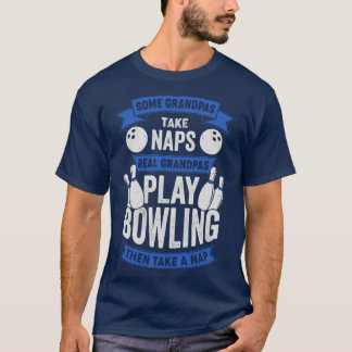 Camiseta Boliche engraçada Avô Bowler Avô Gift