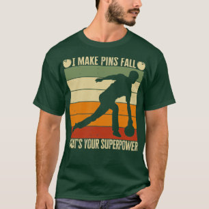 Camiseta Boliche engraçada cita 10 pinos boliche jogador Pr