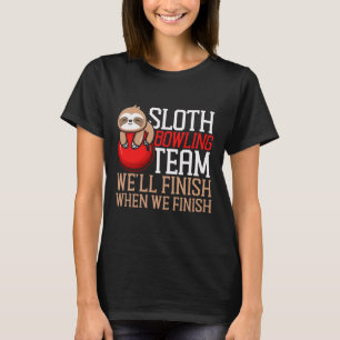 Camiseta Boliche engraçada, equipe de Boliches de Sloth Slo