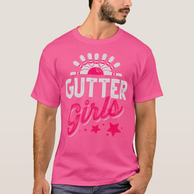 Camiseta Boliche Engraçada Garotas Gutter Meninas Bowler Me (Frente)