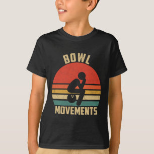 Camiseta Boliche Engraçada, Vintage Retro Bowl Movimentos B