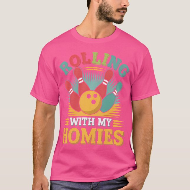 Camiseta Boliche Engraçado Bowler (Frente)