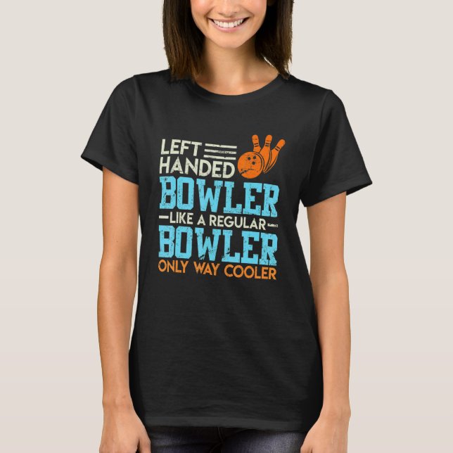 Camiseta Boliche Esquerda do Bowler à Esquerda (Frente)