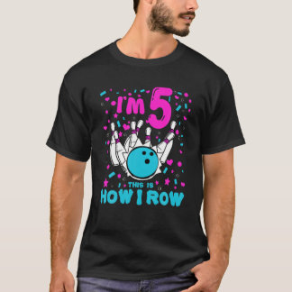 Camiseta Boliche Festa de aniversário Crianças 5 de Anivers