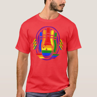 Camiseta Boliche Legal Ally Equa do Sinalizador Arco-Íris L