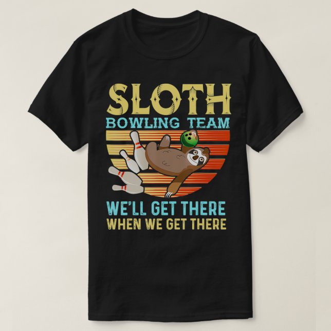 Camiseta Boliche Lenta Boliche Engraçado (Frente do Design)