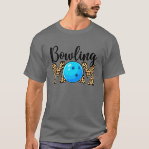Camiseta Boliche-leopardo-Dia de as mães-branca Mamães-mãe