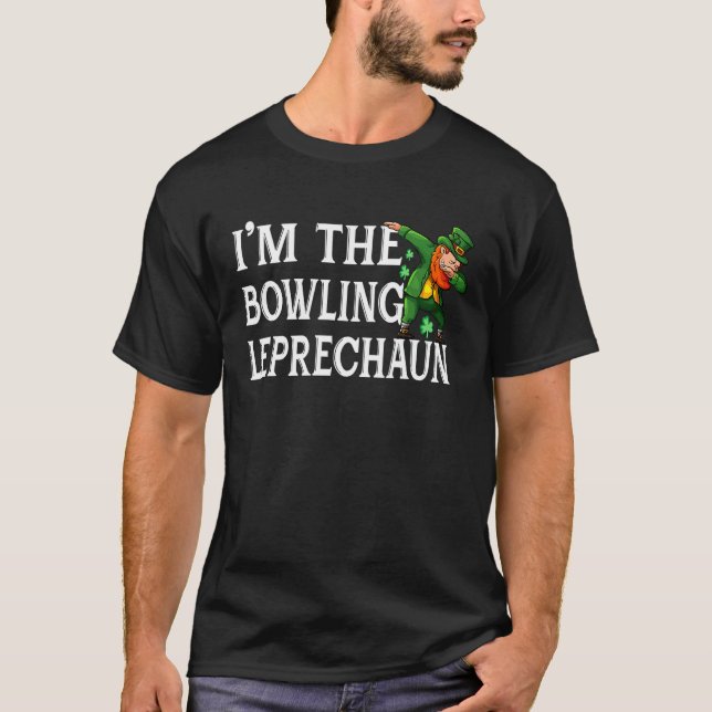 Camiseta Boliche Leprechaun Dabbing Dab Cute St Patricks (Frente)