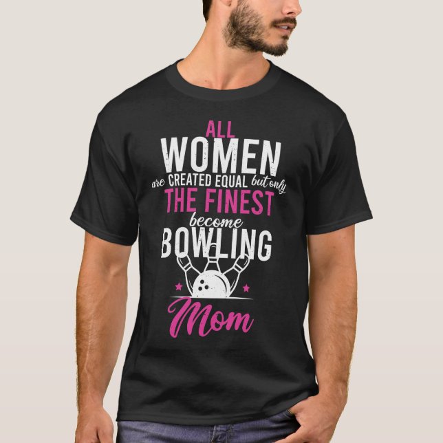 Camiseta Boliche Mamãe Bowler Dia de as mães de presente Id (Frente)