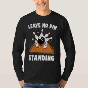 Camiseta Boliche - Não Deixe Nenhum Pino em Pé - Bola - Esp