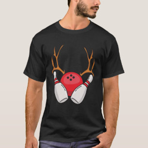 Camiseta Boliche Natal Santa Hat Luzes de Natal