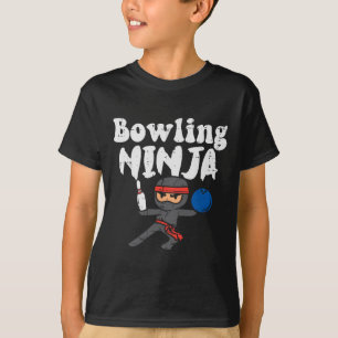Camiseta Boliche Ninja Funny Bowler Boys Raparigas Crianças