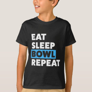 Camiseta Boliche Para Homens Ou Pais Comer A Tigela Do Sono