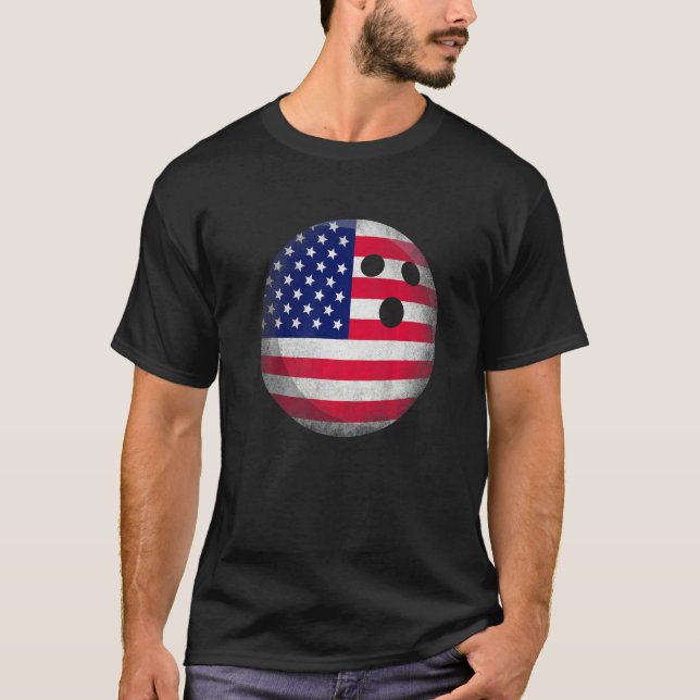 Camiseta Boliche Patriótica 4º De Jul (Frente)