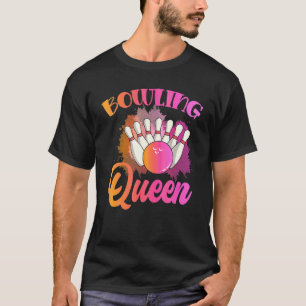 Camiseta Boliche Pins Bola Esporte Mulheres Boliche Bowler