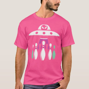 Camiseta Boliche Pins Raptando Alienígena Ufo Alienígena En